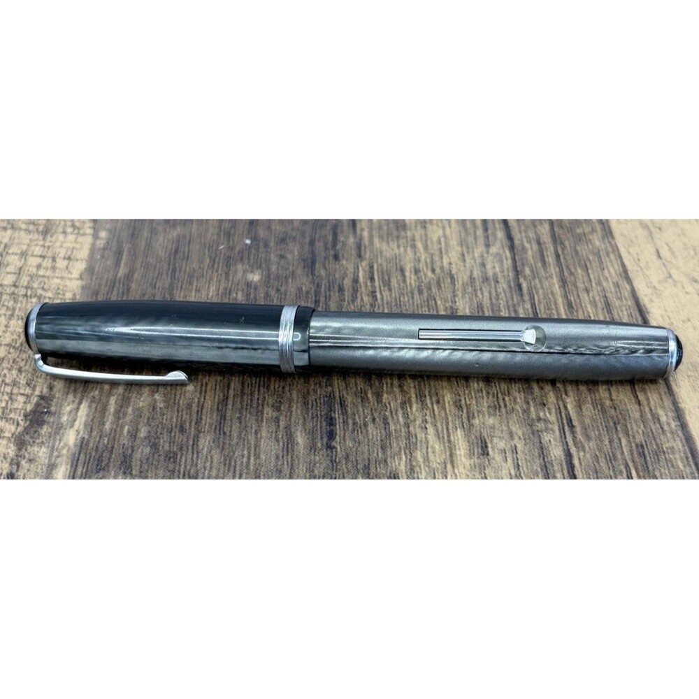 1944-1945 Esterbrook J Fountain Pen, Marbled Gray, 2668 Nib, Firm Medium
